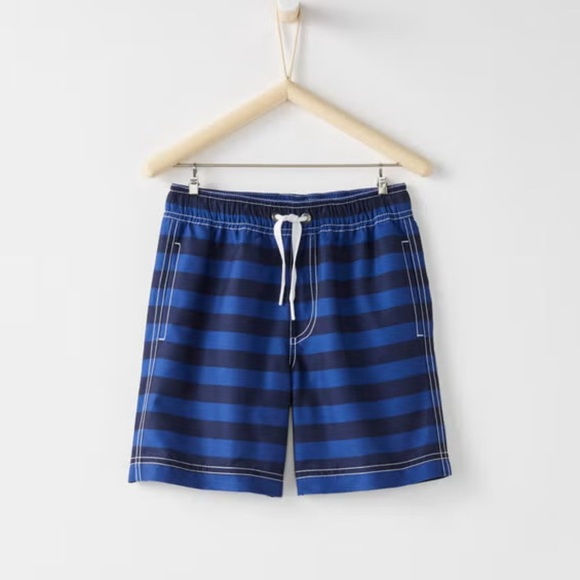Boys Hanna Andersson Bathing Suit Sunblock Board Shorts With UPF 50+ - Picture 1 of 4